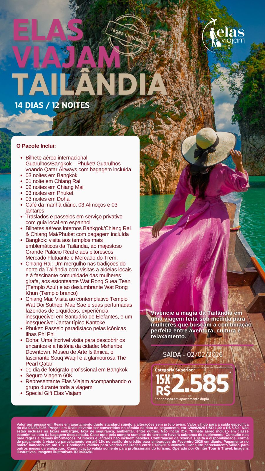 Tailândia - 02/02 a 16/02/26